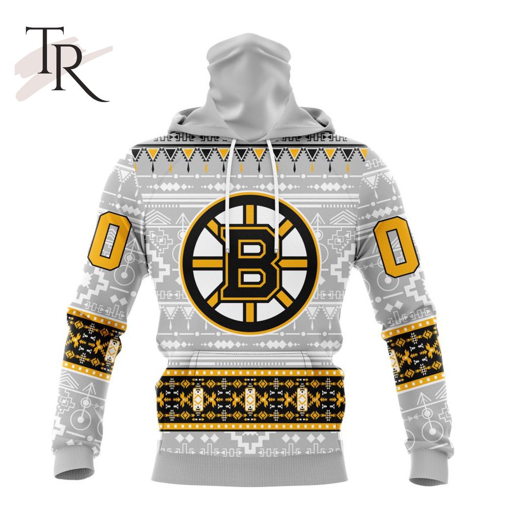 New 2025 NEW] ized NHL Boston Bruins Special Native Design Custom Hoodie - Image 4